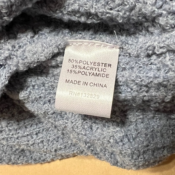 Superdown | NWT Lanah Wrap Sweater Crossover Front Blue Multi Metallic Size L - Picture 11 of 11